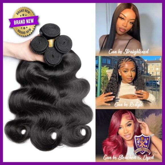 Body Wave Human Hair Extensions 4 Bundles 22-28 Inches Brazilian Virgin Hair main image 6